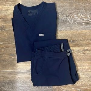 Figs navy blue scrub set